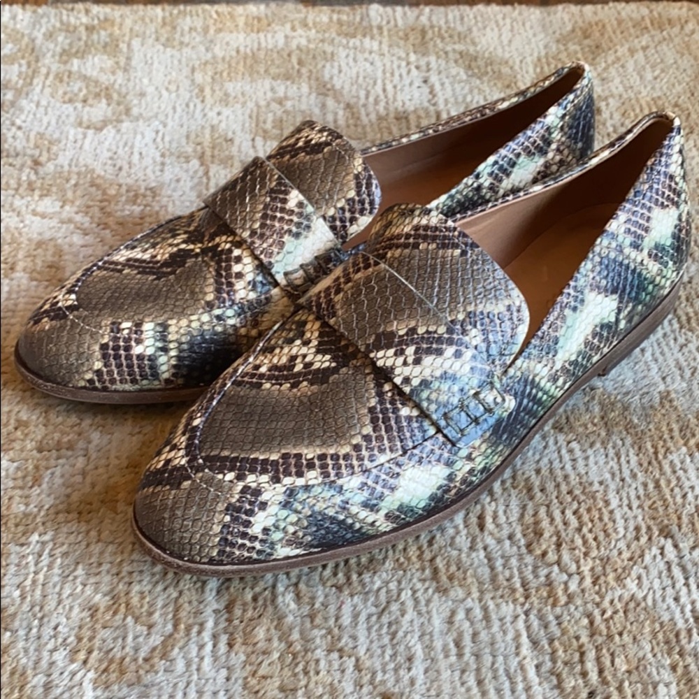 Madewell Alex Loafer Snake Embossed Leather ma789